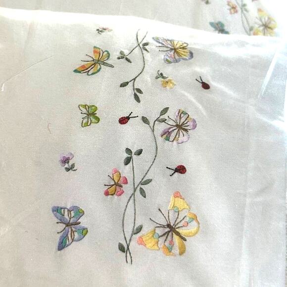 Bucilla Butterflies in Flight Needlepoint Stamped Pillowcases #WM45176 NIP - Picture 2 of 7